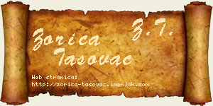 Zorica Tasovac vizit kartica